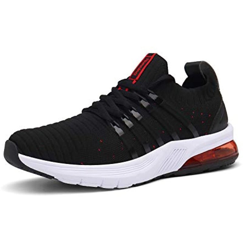 wanhee Women Men Sport Trail Running Shoes Black-Red