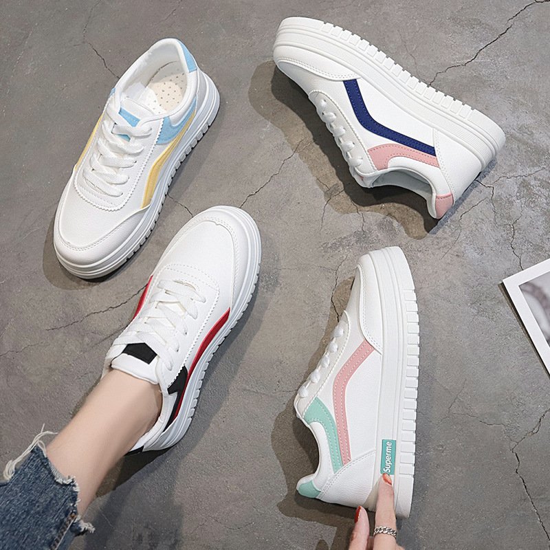 2021 spring new basic white shoes female student shoes running casual shoes chic street shoes