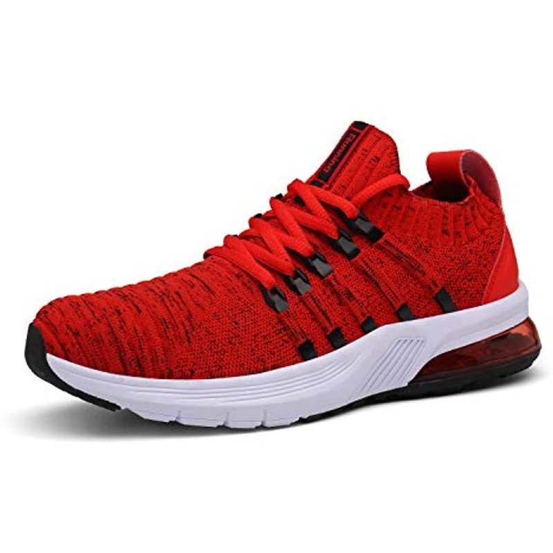 wanhee Women Men Sport Trail Running Shoes Red Black